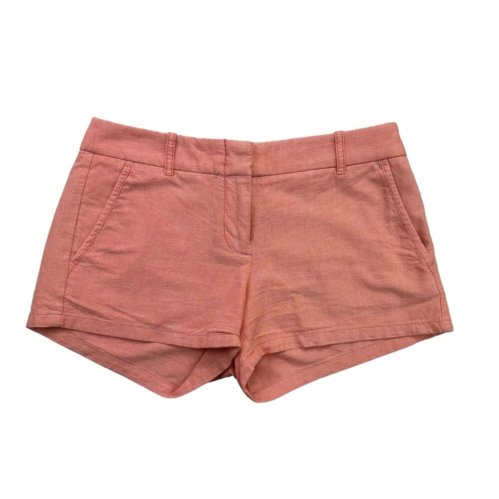 J Crew Shorts Womens 2 Pink Chino Low Rise Cotton Preppy